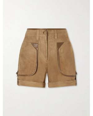 Isabel Marant Marline Suede Cargo Shorts - Natural