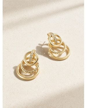David Yurman Boucles D'Oreilles En Or 18 Carats (750/1000) Et Diamants Dy Mercer - Neutre