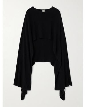 TOTEME Cape-Effect Silk Jumper - Black