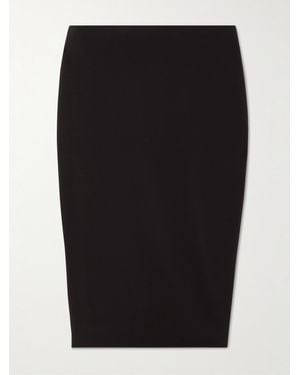 Saint Laurent Jupe En Grain De Poudre - Noir