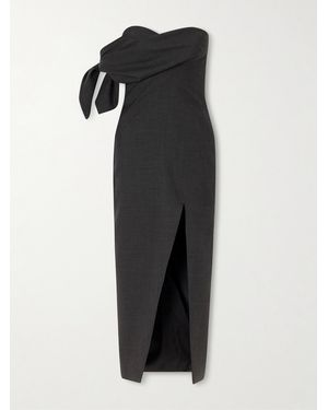 Givenchy Bow-Detailed Wool Midi Dress - Black