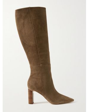 Alexandre Birman Elisa Kniehohe Stiefel Aus Veloursleder - Braun