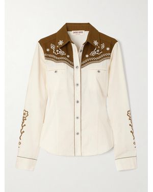 Emporio Sirenuse Rodeo Embroidered Cotton-Drill Shirt - Natural