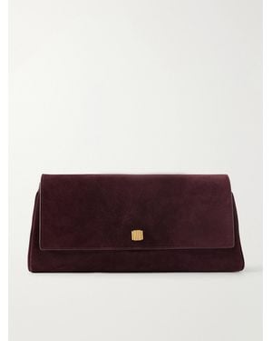 KHAITE Audrey Suede Clutch - Purple
