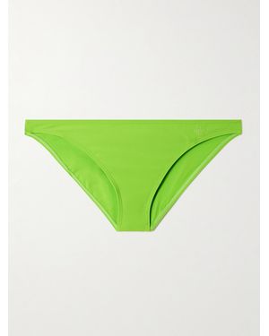 Tory Burch Embroidered Bikini Briefs - Green