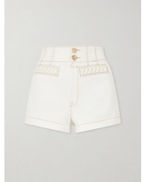 Zimmermann Roselight Denim Shorts - White