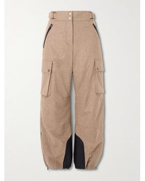 Brunello Cucinelli Wool Tapered Ski Trousers - Natural