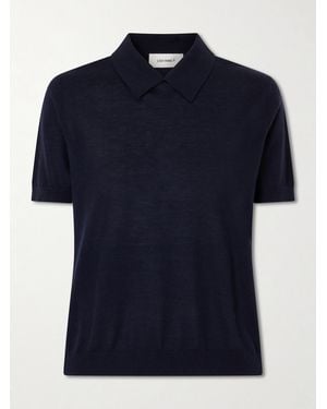 Lisa Yang Naara Cashmere Polo T-Shirt - Blue