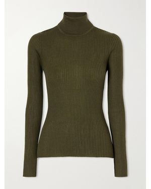 Gabriela Hearst Peppe Ribbed Cashmere-Blend Jumper - Green