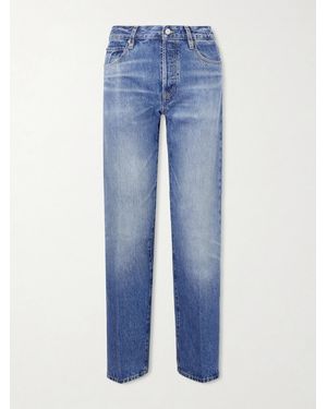 FRAME Essential Hoch Sitzende Jeans Mit Geradem Bein Aus Recyceltem Denim - Blau