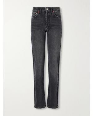 Isabel Marant Daya Mid-Rise Straight-Leg Jeans - Gray