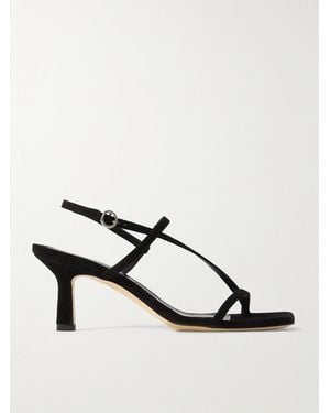 Aeyde Elise Suede Slingback Sandals - Black