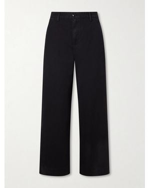 ÉTERNE Benson Cotton-Gabardine Straight-Leg Pants - Blue