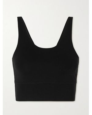 CDLP Net Sustain Cropped Stretch-Tencel Lyocell Top - Black