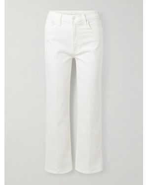 Mother The Rambler Zip Ankle Verkürzte, Hoch Sitzende Jeans Mit Geradem Bein - Weiß