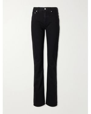 ÉTERNE Chloe High-Rise Straight-Leg Jeans - Black