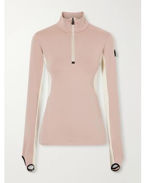 Moncler Color-Block Stretch-Jersey Base Layer - Pink