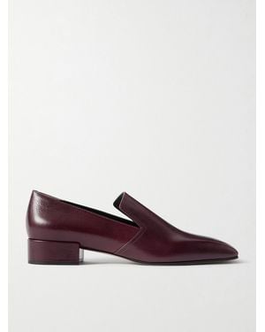 Christen Classic Square Leather Loafers - Purple