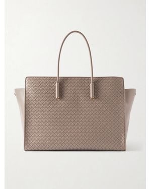 Bottega Veneta Barbara Intrecciato Leather Tote Bag - Natural