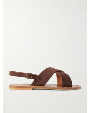 K. Jacques Osorno Suede Sandals - Brown