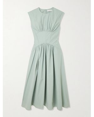 Proenza Schouler Nyssa Gathered Shell Midi Dress - Blue
