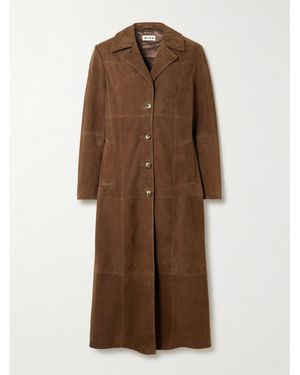 RIXO London Astraea Mantel Aus Veloursleder - Braun