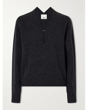 Allude Wool And Cashmere-Blend Sweater - Black