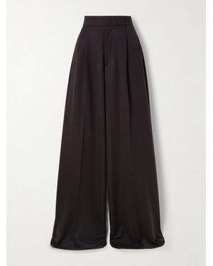 Sa Su Phi Bogart Pleated Wool Wide-Leg Trousers - Blue