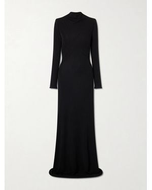Tom Ford Twisted Jersey-Crepe Gown - Black