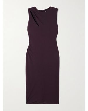 Tom Ford Kleid Aus Jersey Mit Raffungen Und Cut-Out - Lila