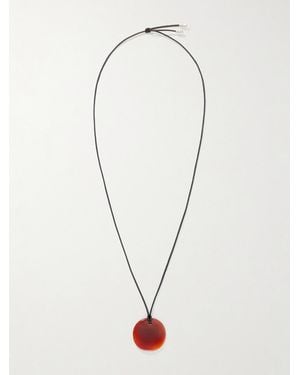 Sophie Buhai Full Moon Medium Carnelian Necklace - White