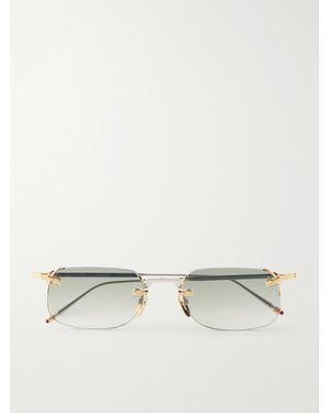Jacques Marie Mage Fonda Rimless Square-Frame Titanium Sunglasses - Natural