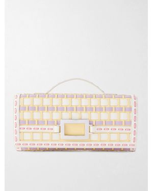 Roger Vivier Belle Vivier Clutch Aus Leder Mit Schnalle - Natur