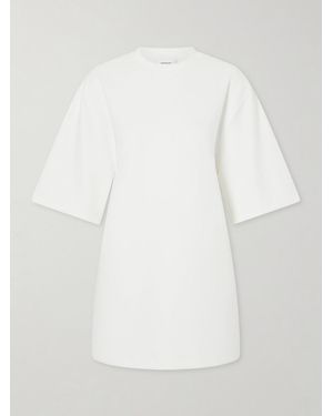 Wardrobe NYC Cut-Out Cotton-Blend Jersey Mini Dress - White