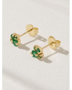 Suzanne Kalan 18-Karat Emerald Earrings - Metallic