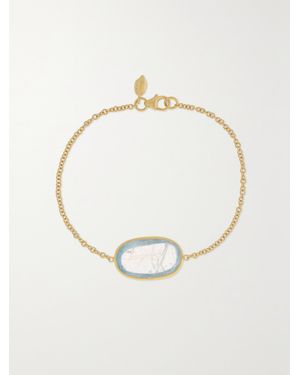 Pippa Small Armband Aus 18 Karat Mit Aquamarin - Weiß