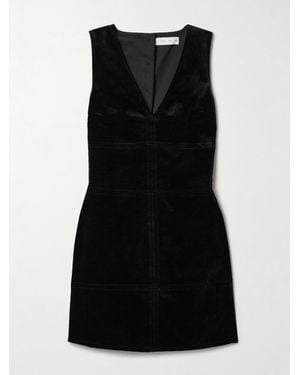 Proenza Schouler Knox Panelled Velvet Mini Dress - Black