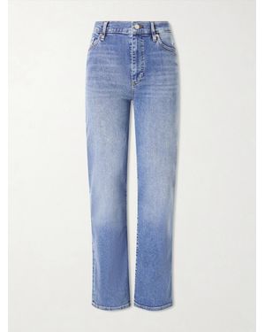 FRAME Le Sleek High-Rise Straight-Leg Jeans - Blue