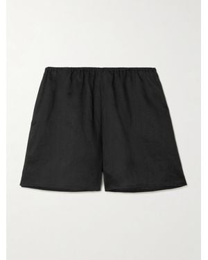 TOTEME Shorts Aus Ramie - Schwarz