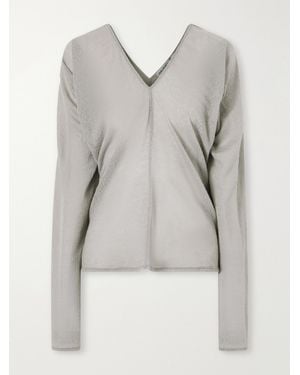 Our Legacy Cheer Wool-Blend Blouse - Gray