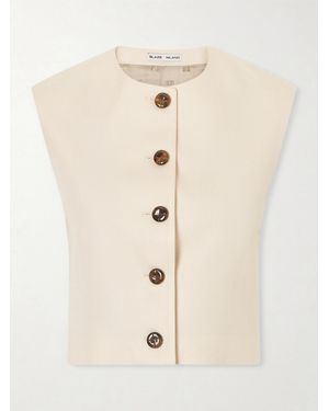 Blazé Milano Danae Woven Vest - Natural