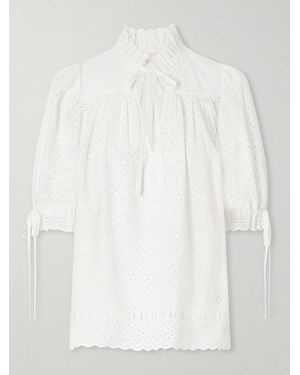 Ulla Johnson Alouette Cotton-Blend Broderie Anglaise Shirt - White