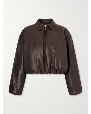 Magda Butrym Textured-Leather Jacket - Brown