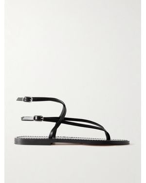 K. Jacques Abako Leather Sandals - Black