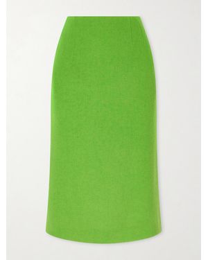Valentino Garavani Wool-Crepe Midi Skirt - Green