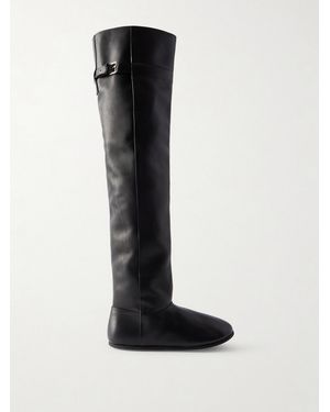 Christen Santiago Leather Knee Boots - Black