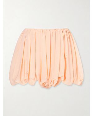 Chloé Pleated Silk-Charmeuse Shorts - Pink