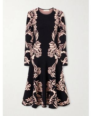 Ulla Johnson Nerissa Floral-Jacquard Midi Dress - Black