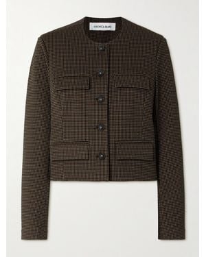 Veronica Beard Berkley Jacke Aus Strick Mit Hahnentrittmuster - Schwarz