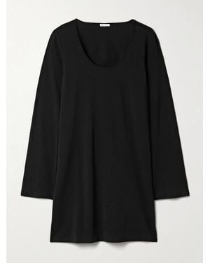 Skin Carmine Organic Pima Cotton-Jersey Nightdress - Black
